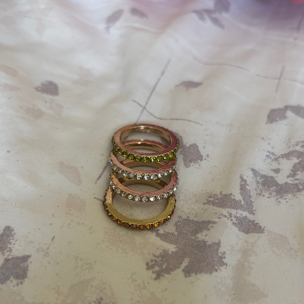 Elegant Multi-Color Stacking Rings